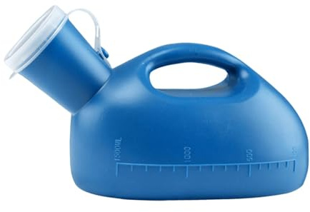 Urinflasche für Männer, auslaufsicher, 1500 ml, tragbar, Urinflasche für Männer, Urinflasche für ältere Menschen im Freien, Blau