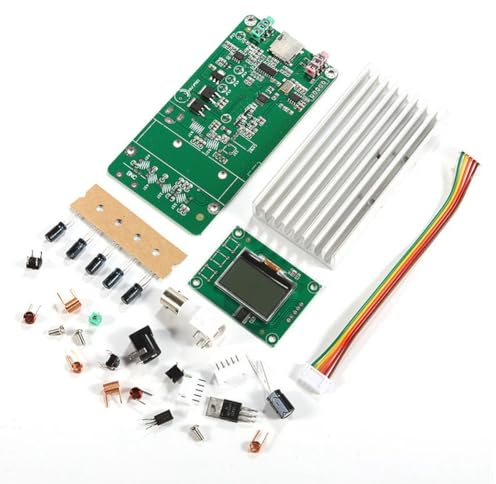 Fangxuee Trasmettitore FM Stereo A Fase Bloccata da 15 W Kit di Frequenza Digitale Radio PLL + Modulo Display Digitale LCD