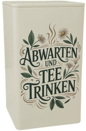 speecheese Abwarten und Tee trinken TeeDose 900ml für Teeliebhaber lustige TeeDose 900ml aus Metall für entspannte Momente