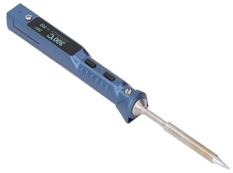 Qudinip TS101 Portable Soldering Iron, Smart Digital Display Adjustable Temperature 65W Electric Welding Pen with TS B2 Tip, for DC PD Dual Power Input