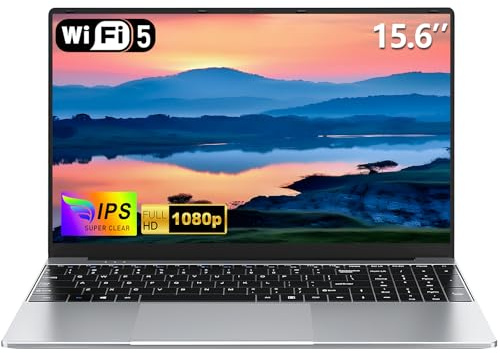 NIAKUN 15.6 Inch Laptop 2026 with 4425Y Processor, 8GB RAM 256GB SSD Laptop Computer Pc, FHD 1920 x 1080P, 5000 MAh/38.5Wh, TF Card/Webcam/Touchpad, Student/Home/Business