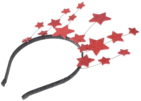 HAMPPLIES Sternen Haarschmuck Haarreif für Damen mit Flexibilität aus Vliesstoff und Kunststoff Kreatives Partyzubehör für Geburtstags und Neujahrsfeiern