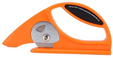 Bewinner Cortador Giratorio de 45 Mm, Cortador de Plástico de Acero Inoxidable para Alfombras, Tela, Papel Tapiz, Cartón, Cuero, Ergonómico, Hoja y Base Resistentes, Decoración del Hogar y