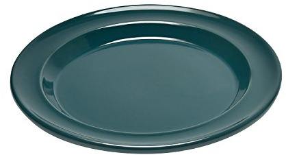 Emile Henry Eh978870 Assiette à dessert Céramique Bleu Feu Doux 21 X 21 X 2 cm
