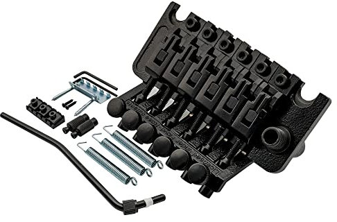 Musiclily 52,5mm Gitarre Double Locking Tremolo Bridge Steg System für Floyd Rose Style E-Gitarre Schwarz