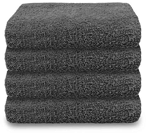 Julido 4 Handtücher Handtuch Set 50x100cm 100% Baumwolle weich saugstark Oeko Tex anthrazit