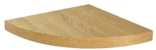 Core Products, Hudson Floating Corner Shelf Kit, 29.5 cm Length x 29.5 cm Width x 3.8 cm Height - Oak