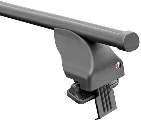 Twinny Load Jeu de Barres de Toit Acier S46 Compatible avec Lexus/Nissan/Skoda/Seat/Toyota/Volkwagen Divers (pour Voitures sans portefaix d'origine), Noir | compatible avec Lexus/Nissan/Skoda/Seat/Toyota/Volkwagen Divers (pour voitures sans barres longitudinales d'origine)