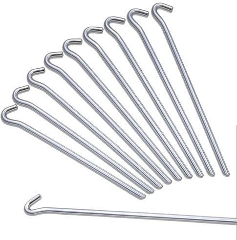 Outdoor International 10 x Zeltpflock 30 cm Zeltnagel Steinboden Zelt Hering Felsbodenhering Stahl 7mm