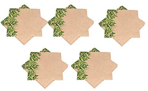 Heku Bio-Servietten 25 Stück, 2-lagig (Servietten 33x 33cm, 5 Packungen)