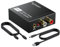 DAC Audio 192KHz,Adaptador SPDIF Jack,Convertidor óptico RCA,Convertidor digital analógico de audio,SPDIF Toslink a audio estéreo RCA y conector de 3,5 mm para PS3, PS4, Xbox,HDTV,Blu-ray