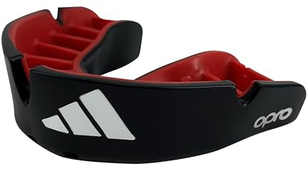 adidas Unisex – Erwachsene Opro Gen4 Silber Mundschutz, schwarz/rot, Senior