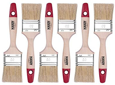 HARDY WORKING TOOLS brochas pintura set de 6 piezas, 6 piezas – 50 mm de ancho, brochas pintura madera, Cepillo de pintura Serie *36*, 6PCS, pinceles pintura set A0200-360620