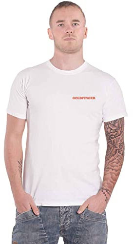 James Bond 007 T Shirt Goldfinger Profile Nouveau Officiel Homme Blanc Size L