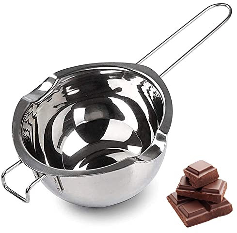 DHER 600ml Cioccolato Pentola Bagnomaria in Acciaio Inox Melting Pot Sciogliere Il Cioccolato Fondente Burro Melting Pot Acciaio Inossidabile Scioglie Burro, Formaggio, Caramello, Caramelle E Cera