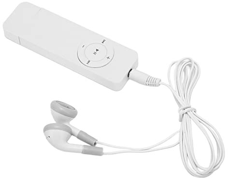 Lettore MP3, Tascabile con Mini Lettore Musicale Lossless Sound per Studenti Che Corrono in Viaggio, Ascolta Romanzi, Supporta Schede di Memoria Fino a 64 GB, Standby Lungo 180 MAh(Bianco)