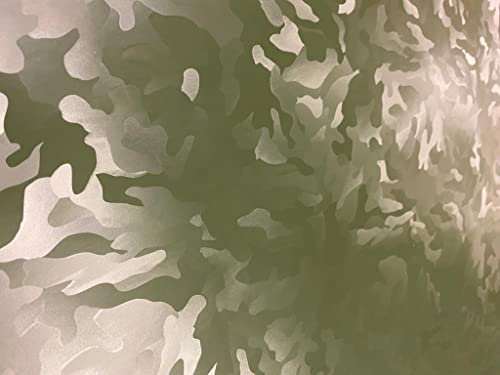 3D Mystery Camouflage Folie Olivgrün, Armeegrün, Seidenmatt Car Wrapping Luftkanäle 3m x 1,52m