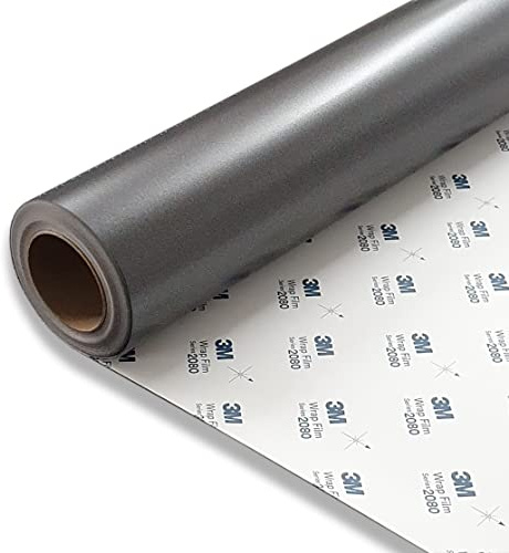 FOLIESTA 54,24€/m² 3M 2080 S261 dunkelgrau satiniert seidenmatt 152cm x 20cm Autofolie Carwrapping Folie 3D verformbar Luftkanäle