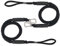 MOERAE 2 Stück Bungee Dock Line, Festmacher Seil für Boote Dock, Bootsseile mit Edelstahlhaken, Boot Festmacherleinen, für Boot, Ponton, Kajak, Kanu, Motorboot (Schwarz)