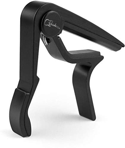 Cejilla de Guitarra para Electrica Acústica Folk Ukelele Bajo Guitar Aleación de Aluminio Guitar Capo (Cejilla Negra, Musical, 1, FH-103)