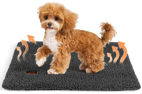 Mora Pets Selbstheizende Katzendecke Selbstwärmend Decke Katze, Heizdecke für Katze & Hunde Ohne Strom, Wärmedecke Angenehm Geräuschlos, Katzen Decke Flauschig & Rutschfester, 74 x 48cm
