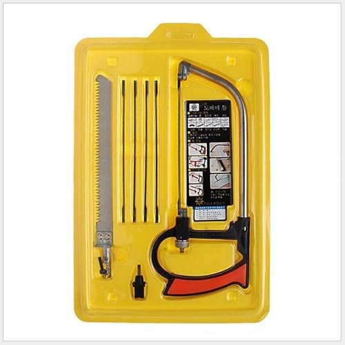 Kit sega a mano universale, set di lame multiple, funziona come seghetto per seghetti, arco, jab, rip, potatura, seghe a mano, una taglierina adatta per tagliare legno, tubi in PVC, vetro.