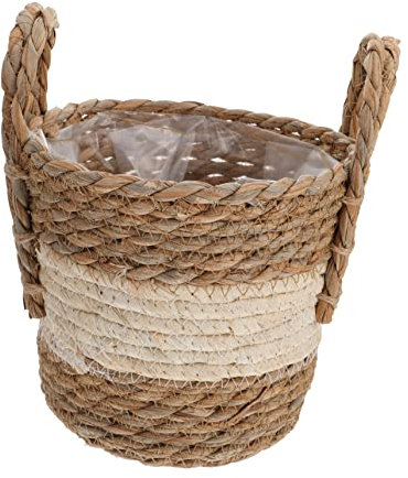 Yardwe 2stücke Handgefertigter Rattan Blumenkorb Für Balkon Und Garten Dekorativer Pflanzentopf Vielseitig Einsetzbar Als Aufbewahrungskorb Für Kleine Gegenstände Wunderschöner