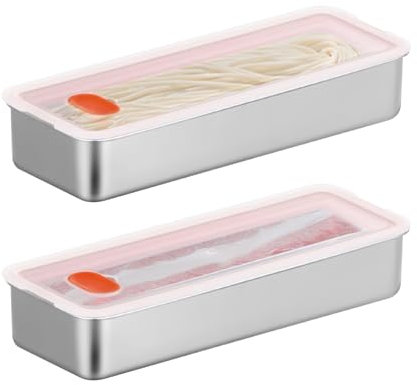 2 Piezas Caja para embutidos, 26.5*10*4.5cm Contenedor Fiambres 1000ml Recipiente de Almacenamiento de Carne Porta Embutidos y Alimento Fresh, Adecuado para Almacenar Cárnicos, Porta quesos