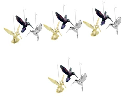 YARNOW 12 Piezas Colgante De Colibrí Cazador De Sol Pájaro Humminabird Adorno Navideño De Colibrí Colectores De Sol De Colibrí Estatuilla De Colibrí Decoración De Aves Acrílico