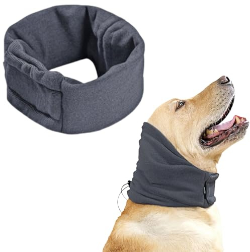 Dog Snood Ear Protectors Calming Hood for Dogs Ear Protection Anxiety Relief and Calming Noise Reducing Adjustable Muffs Dog Neck and Ear Warmer (M)