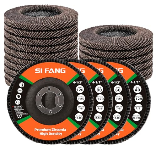 SI FANG Fächerscheiben 115, 20 Stück Schleifscheiben für Winkelschleifer | für Metall, Holz, Stahl, Gute Qualität