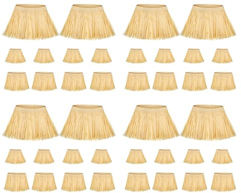 Ohewiiuk 40 stycken fågelskrämma halmsats papper fågelskrämma kostym tillbehör hals arm och fotled slipsar för tillbehör