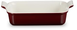 Le Creuset Heritage 71102329490001 - Piatto rettangolare in gres, 32 cm, 2,31 kg, colore: granato