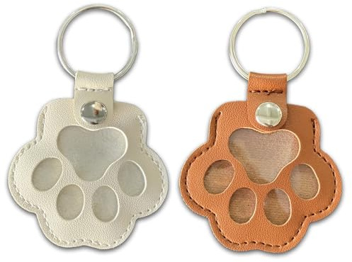 Duuclume Personalisierte Aufbewahrungsbox für Tierhaare für Hunde, Tierhaar-Aufbewahrungstasche, Fell-Schlüsselanhänger für Haustiere, Gedenkgeschenk für Hunde Katzen, Pfotenform,