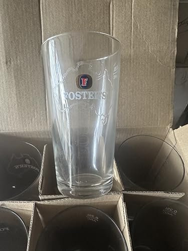 Générique Lot 6 verres BIERE FOSTERS CARTE AUSTRALIE 25 cl, neuf VINTAGE 2000