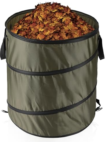 Gartenabfallsack, Oxford-Stoff, faltbar, groß, strapazierfähig, mit Griffen für Abfall, Müll, Spielzeug usw., Gartensack zur Aufbewahrung, Gartenarbeit, wiederverwendbarer Behälter für Rasenpflege (S