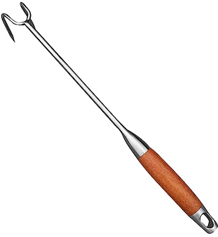 BESTonZON Gancho de Asar Multifuncional Inoxidable para Barbacoa Utensilio Práctico para Cocinar Carne y Pescado para Camping y Hornear