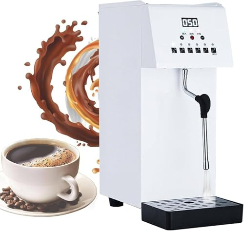 Montalatte, commerciale, macchina automatica per schiuma di latte da 6 litri, macchina per schiuma di latte a vapore elettrico, macchina per schiuma di latte da caffè, vaporiera con display
