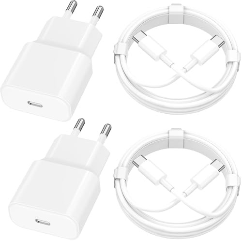 Certifié Apple MFi Chargeur iPhone 17, 4Pack 20W Chargeur USB-C Adaptateur | Rombica PD3.0 Chargeur Secteur Mural Type-C Charge Rapide + Câble Type-C 2M pour iPhone 17/17 Pro/17 Pro Max/16 Pro/15/iPad