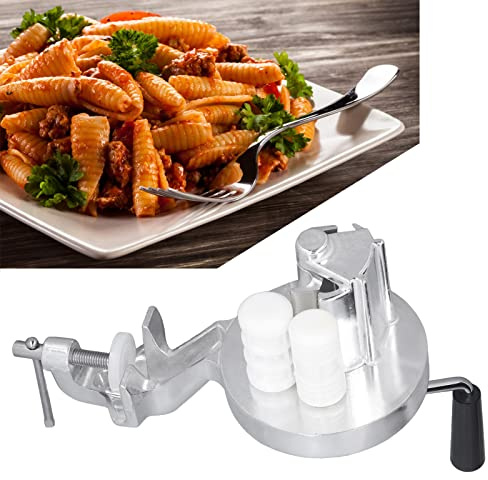 Machine à macaronis en acier inoxydable – Presse à pâtes manuelle pour gnocchis et coquillages, parfaite pour les amateurs de pâtes italiennes authentiques, outil de cuisine gourmand facile à utiliser