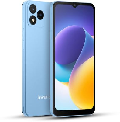 invens Note TK01 Smartphone Pas Cher, 4Go +32Go(TF 256GB) Telephone Portable, 6.6 HD+ Écran, 4250mAh Telephone, 16MP+5MP Téléphone, Triple 4G SIM/GPS/OTG/3.5mm, Bleu
