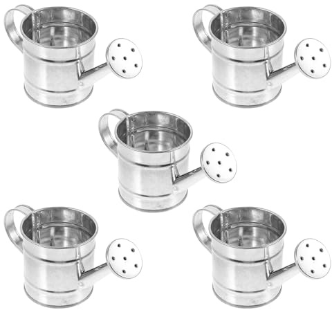 Gadpiparty 5pcs Miniature Iron Watering Cans for Indoor Plant Decor Handheld Mini Watering Pots for Micro Gardens DIY Landscape Play Safe and Miniature Gardening Tools