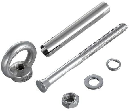 Ankerbolzen, Ösenbolzen 5 Stück Edelstahl Universal-Ring-Spreizschrauben-Hülsenanker for Beton-Ösenbolzen, Montagezubehör, langer Haken(M10*120MM)