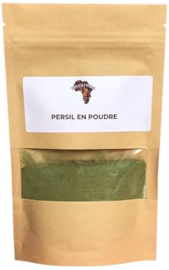 Persiljepulver - Malda Torkade Persiljeblad - Petroselinum Crispum - Aromatisk Ört för Såser, Grönsaker, Soppor och Garnering - 50g