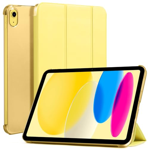 CoBak Case for for iPad A16 11th Gen 11 /10th Gen 10.9 | For 2025/2022 Model, Trifold Stand, Auto Wake/Sleep, Yellow
