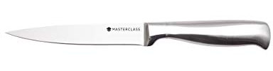 MasterClass Acero Deluxe Stainless Carbon Steel Kitchen Utility Knife, 12 cm (4.5)