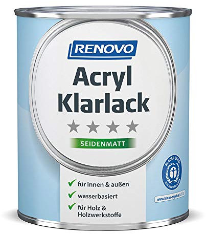 Renovo, Acryl Klarlack Seidenmatt 750 ml, Innen & Außen, Profilholzlack