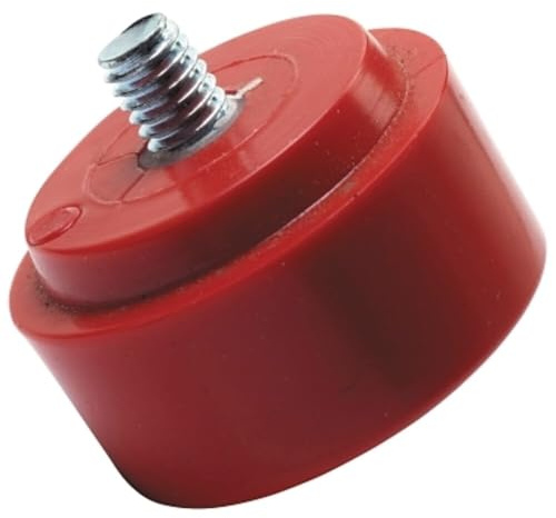 Soft Face Hammer Striking Tips - 20m 2 Red Medium Flat Tip [Set of 2]