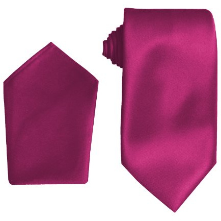 Men’s Satin Neck Tie & Matching Pocket Square Set – Formal Dress Accessories for Business, Wedding, Prom, Party & Special Occasions