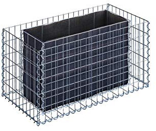 GABIONA Plate-Bande surélevée Panier de Pierre Gabion carré, Largeur de Maille 5 x 10 cm, Longueur 100 cm, épaisseur 50 cm, Spirale Fermeture, galvanisé 100 x 50 x 50 cm